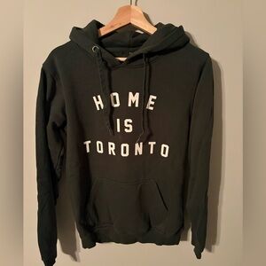 Peace Collective green "Home Is Toronto" varsity hoodie